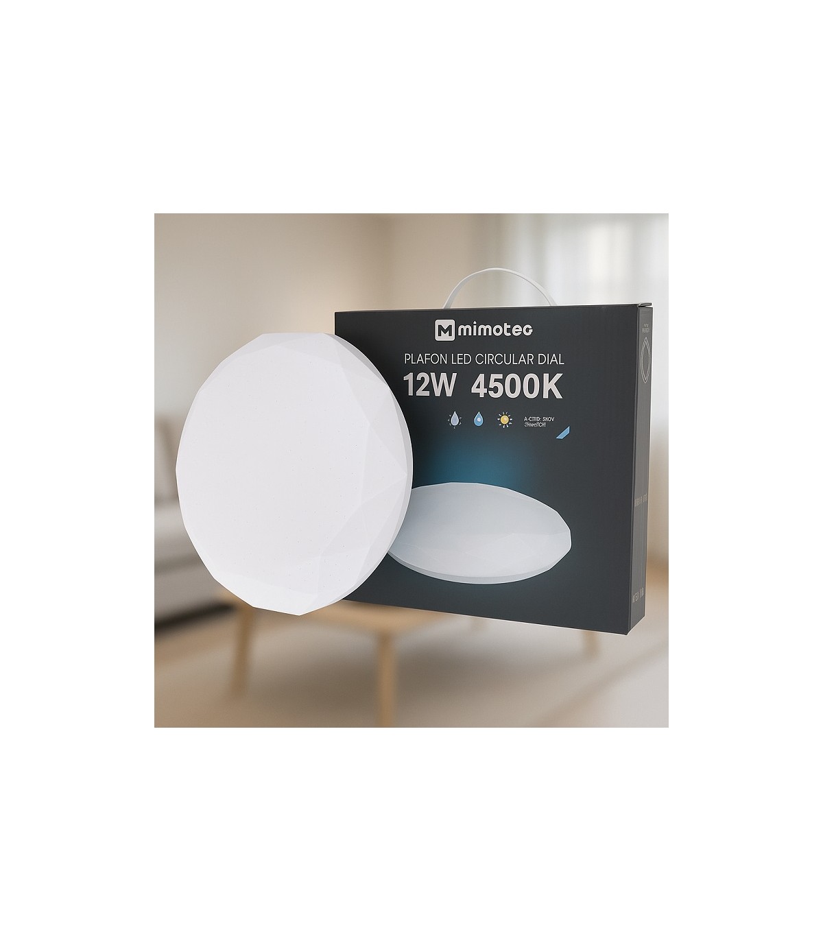 Plafón Led DIAL 12W 1200LM 180º IP20
