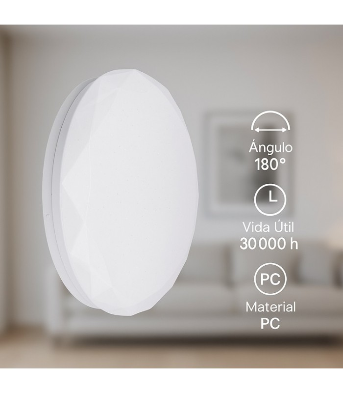 Plafón Led DIAL 12W 1200LM 180º IP20