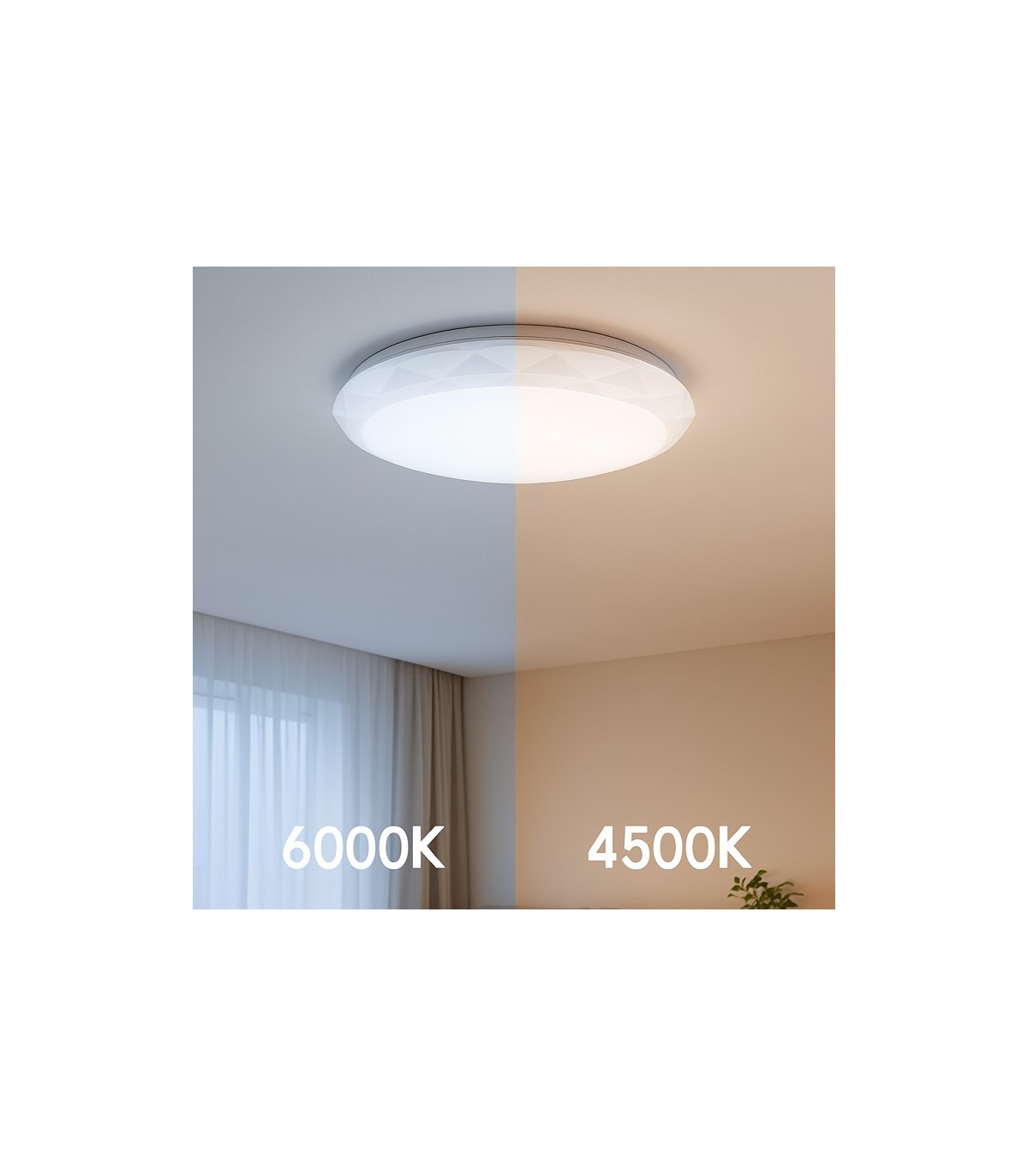 Plafón Led DIAL 12W 1200LM 180º IP20