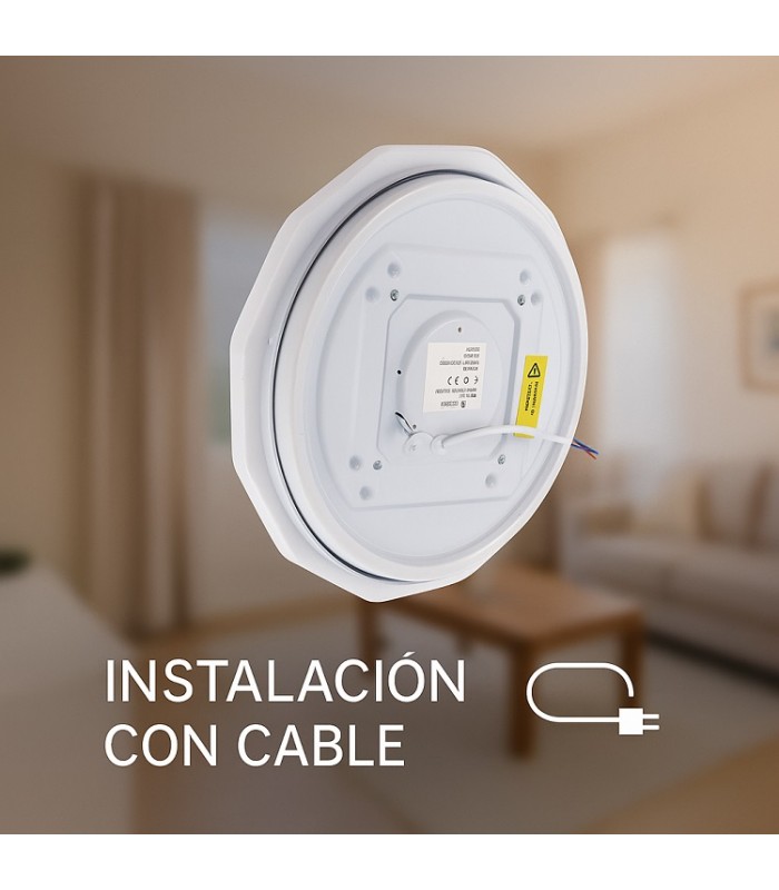 Plafón Led DIAL 12W 1200LM 180º IP20