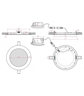 Downlight LED 12W 960Lm 120º IP20 Negro Brillo