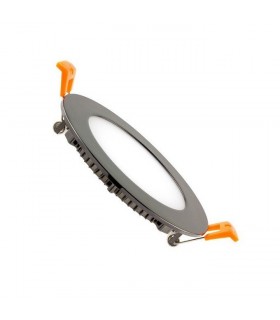 Downlight LED 6W 600Lm 120º IP20 Redondo Negro Brillo