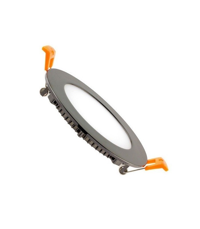 Downlight LED 6W 600Lm 120º IP20 Redondo Negro Brillo