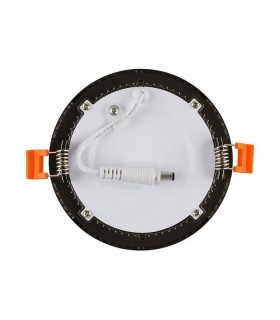 Downlight LED 6W 600Lm 120º IP20 Redondo Negro Brillo