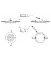 Downlight LED 6W 600Lm 120º IP20 Redondo Negro Brillo