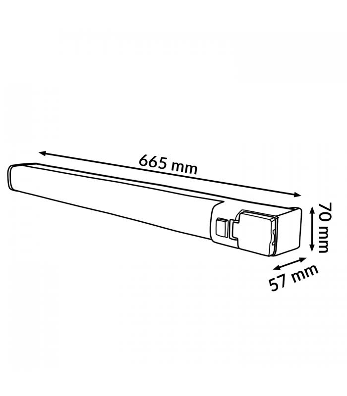 Aplique Pared Led VERO 15W 1500Lm IP44 con toma schuko