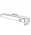 Aplique Pared Led VERO 15W 1500Lm IP44 con toma schuko