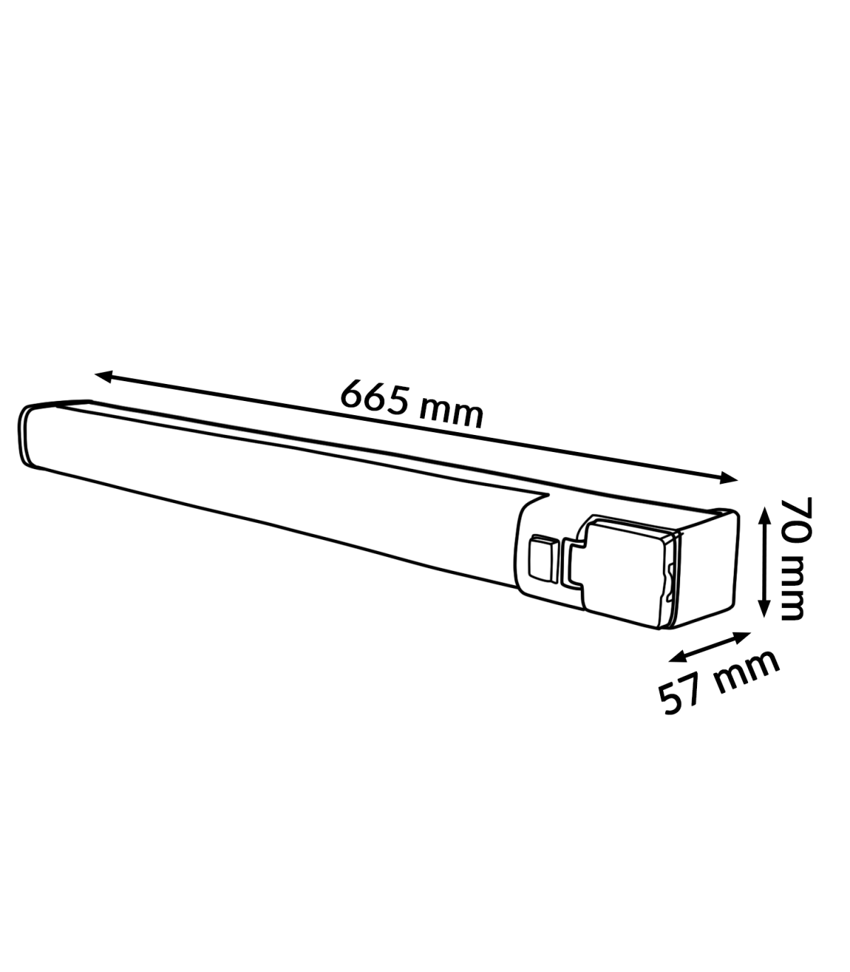 Aplique Pared Led VERO 15W 1500Lm IP44 con toma schuko
