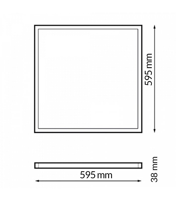 Panel Superficie Serie HOME 40W 4000Lm 60x60cm Blanco CCT