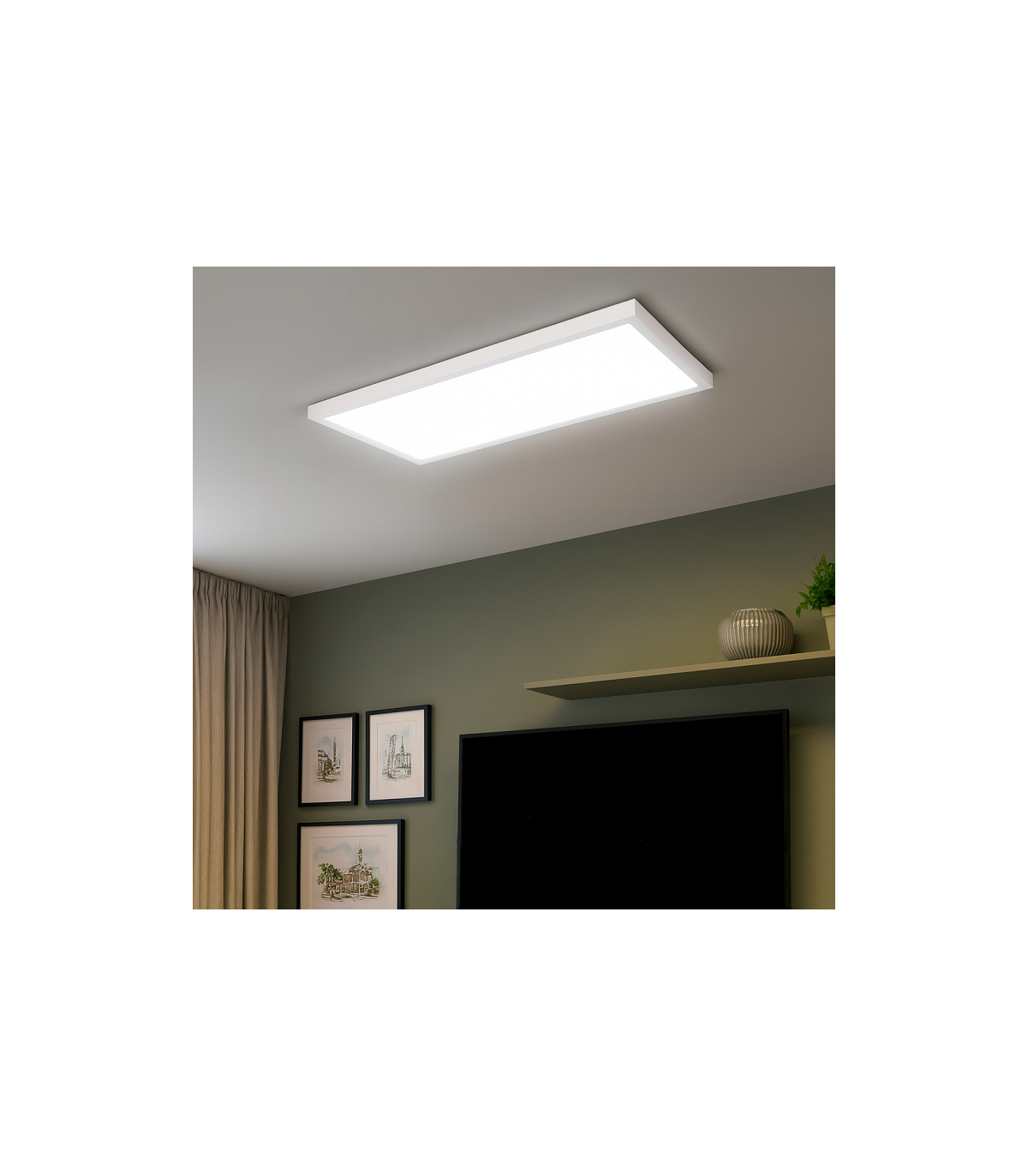 Panel Superficie Serie HOME 40W 4000Lm 120x30cm Blanco CCT