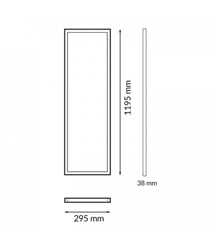 Panel Superficie Serie HOME 40W 4000Lm 120x30cm Blanco CCT