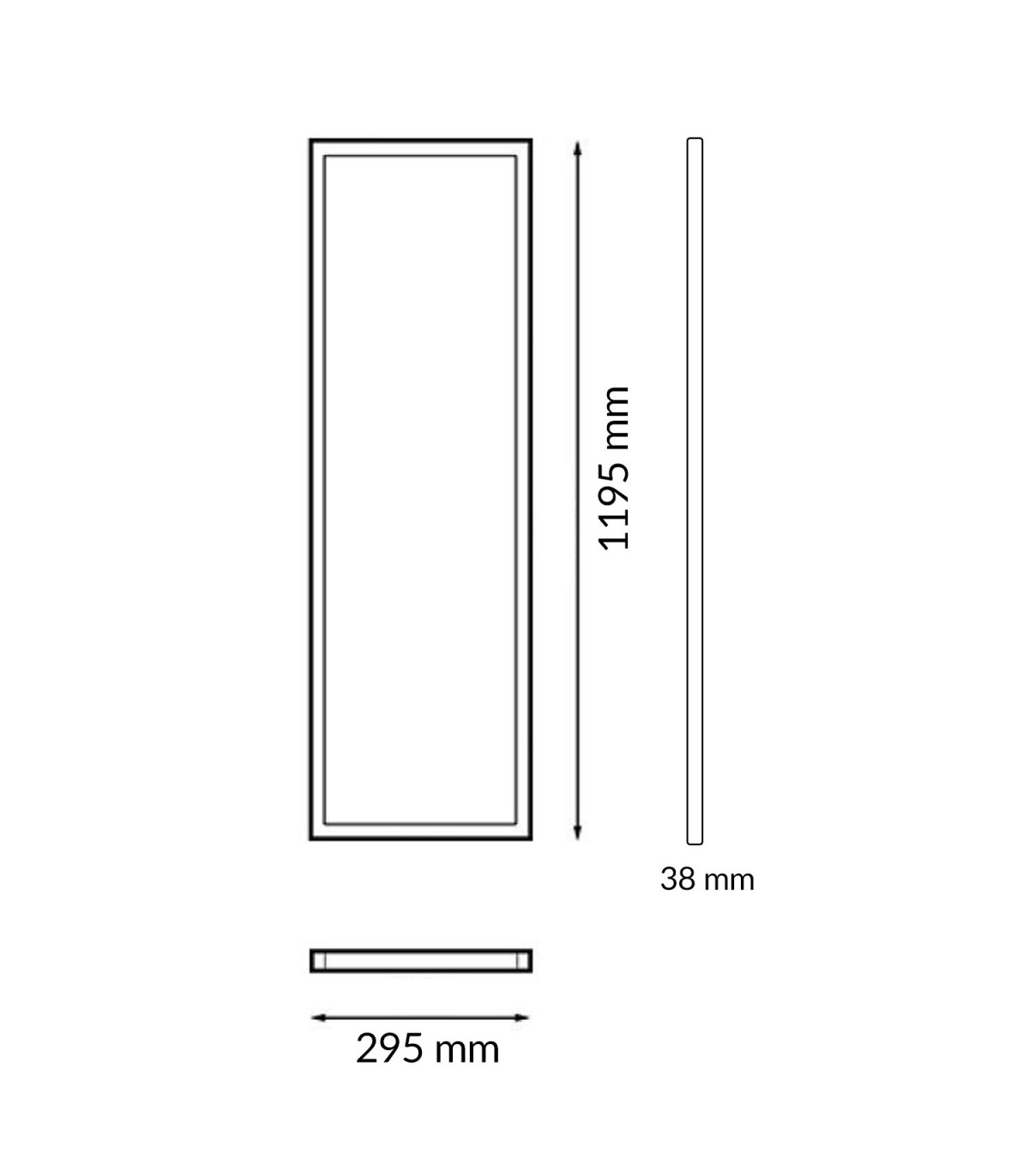 Panel Superficie Serie HOME 40W 4000Lm 120x30cm Blanco CCT