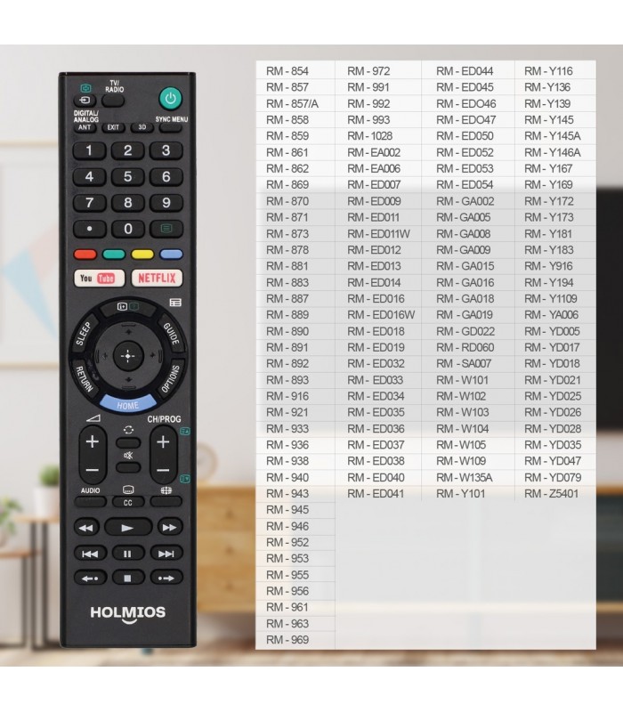 Mando universal para Sony Smart TV