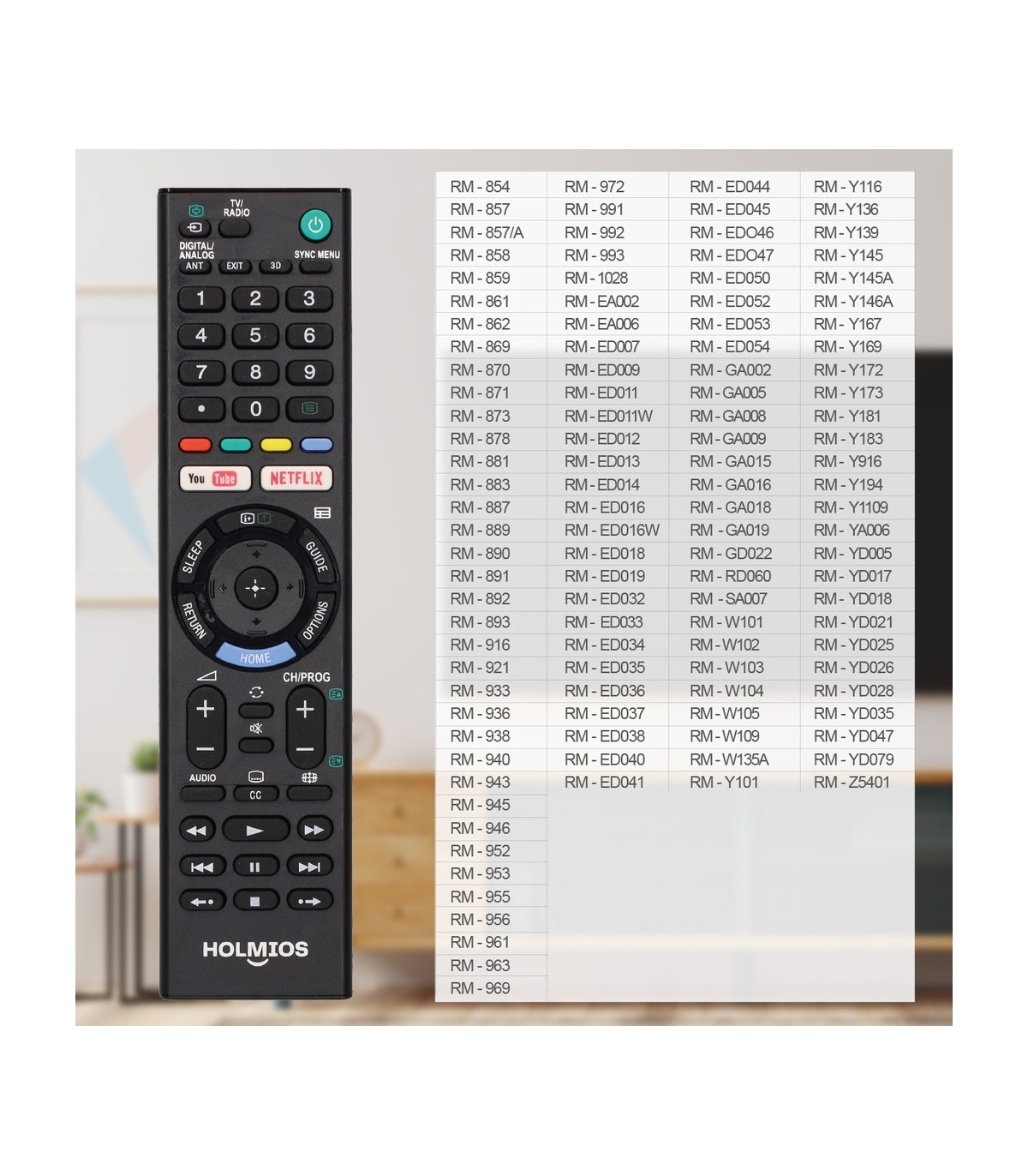 Mando universal para Sony Smart TV