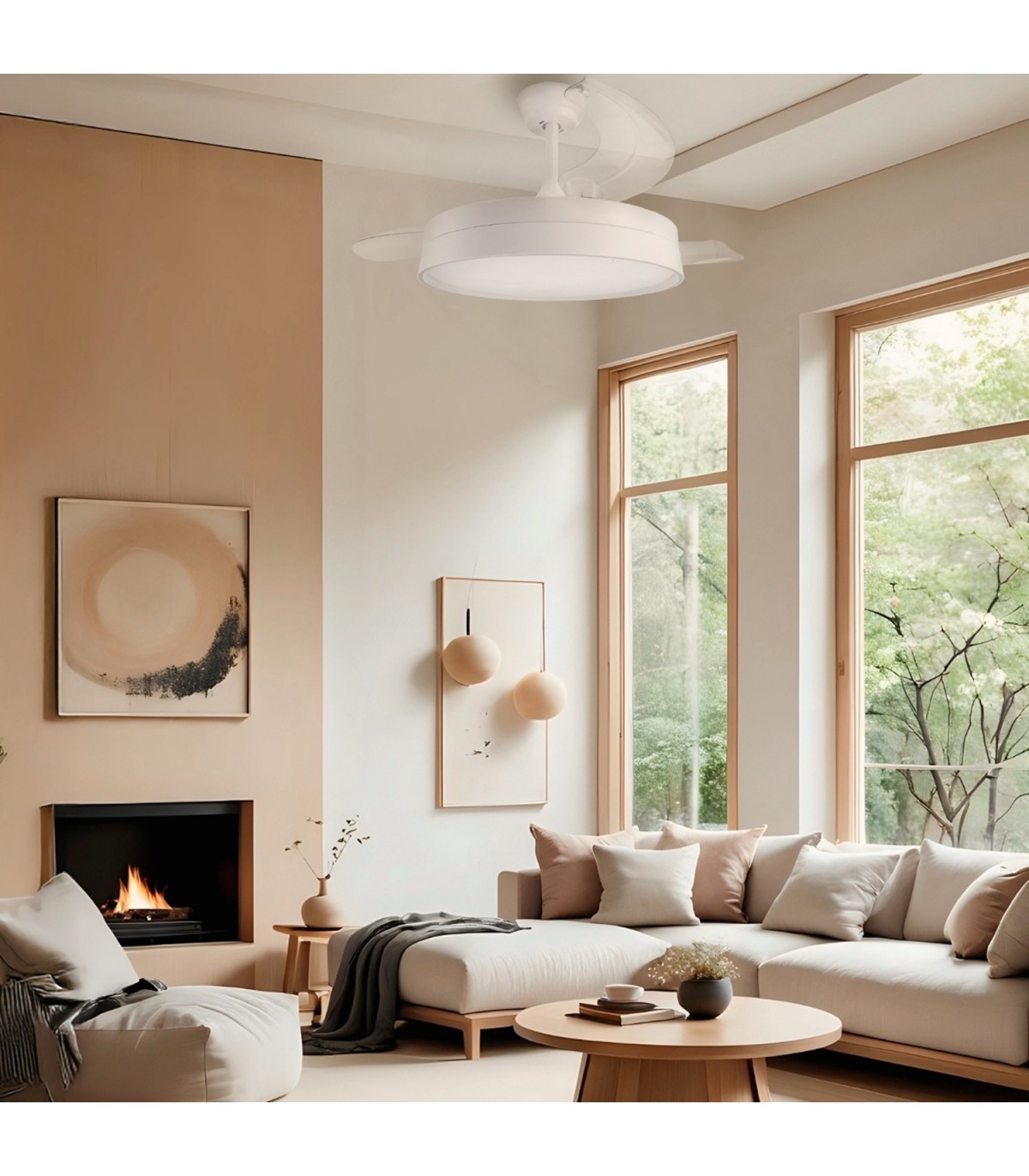 Ventilador WHITE LOKI APP DC 36W 3600Lm 3 Aspas CCT