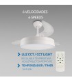 Ventilador WHITE LOKI APP DC 36W 3600Lm 3 Aspas CCT