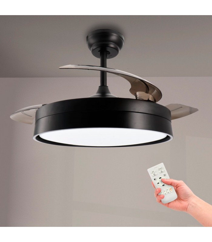 Ventilador BLACK LOKI APP DC 36W 3600Lm 3 Aspas CCT