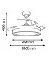 Ventilador BLACK LOKI APP DC 36W 3600Lm 3 Aspas CCT