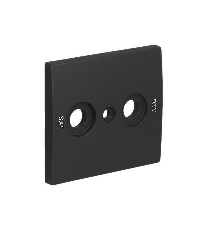 Tapa Toma TV-SAT Multimarca Negro Mate APOLO 5000