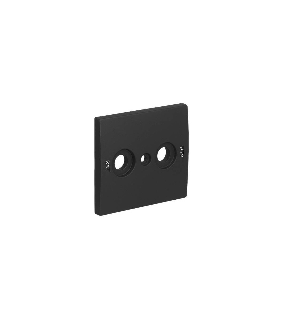 Tapa Toma TV-SAT Multimarca Negro Mate APOLO 5000
