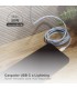 Cable USB Tipo C a conector Lightning nylon trenzado 1,5M