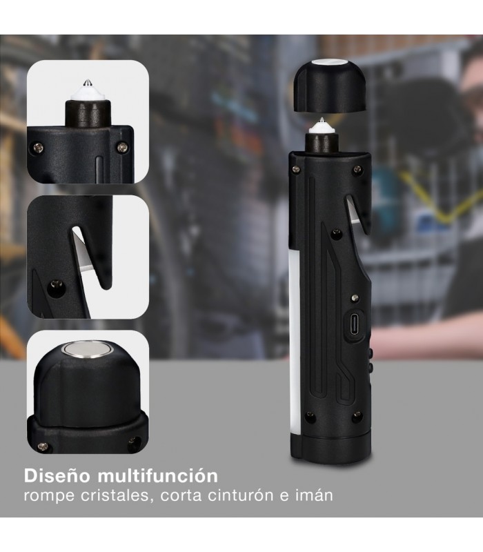 Linterna LED de seguridad 1.2W 110Lm Recargable