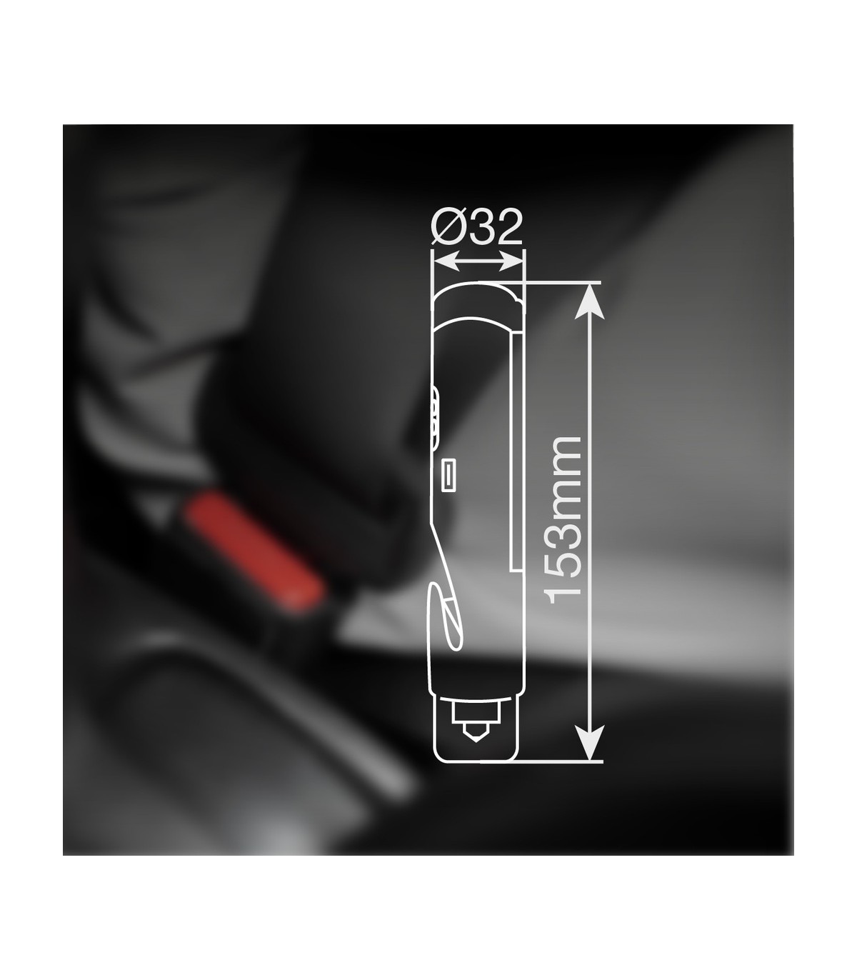 Linterna LED de seguridad 1.2W 110Lm Recargable
