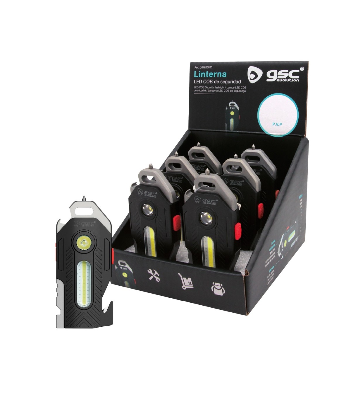 Linterna LED de seguridad 10W 400Lm Recargable