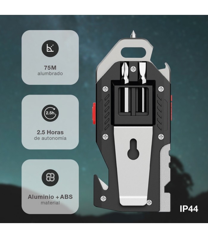 Linterna LED de seguridad 10W 400Lm Recargable