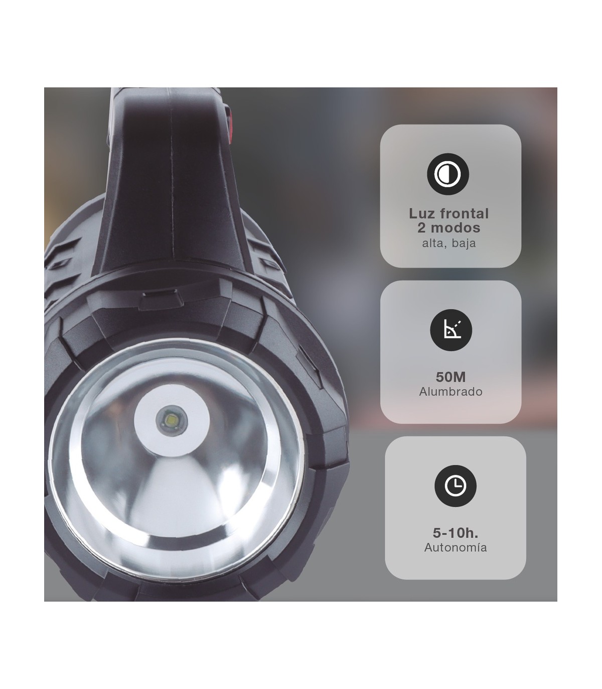 Linterna multiusos 10W 400Lm con caja de herramientas recargable USB