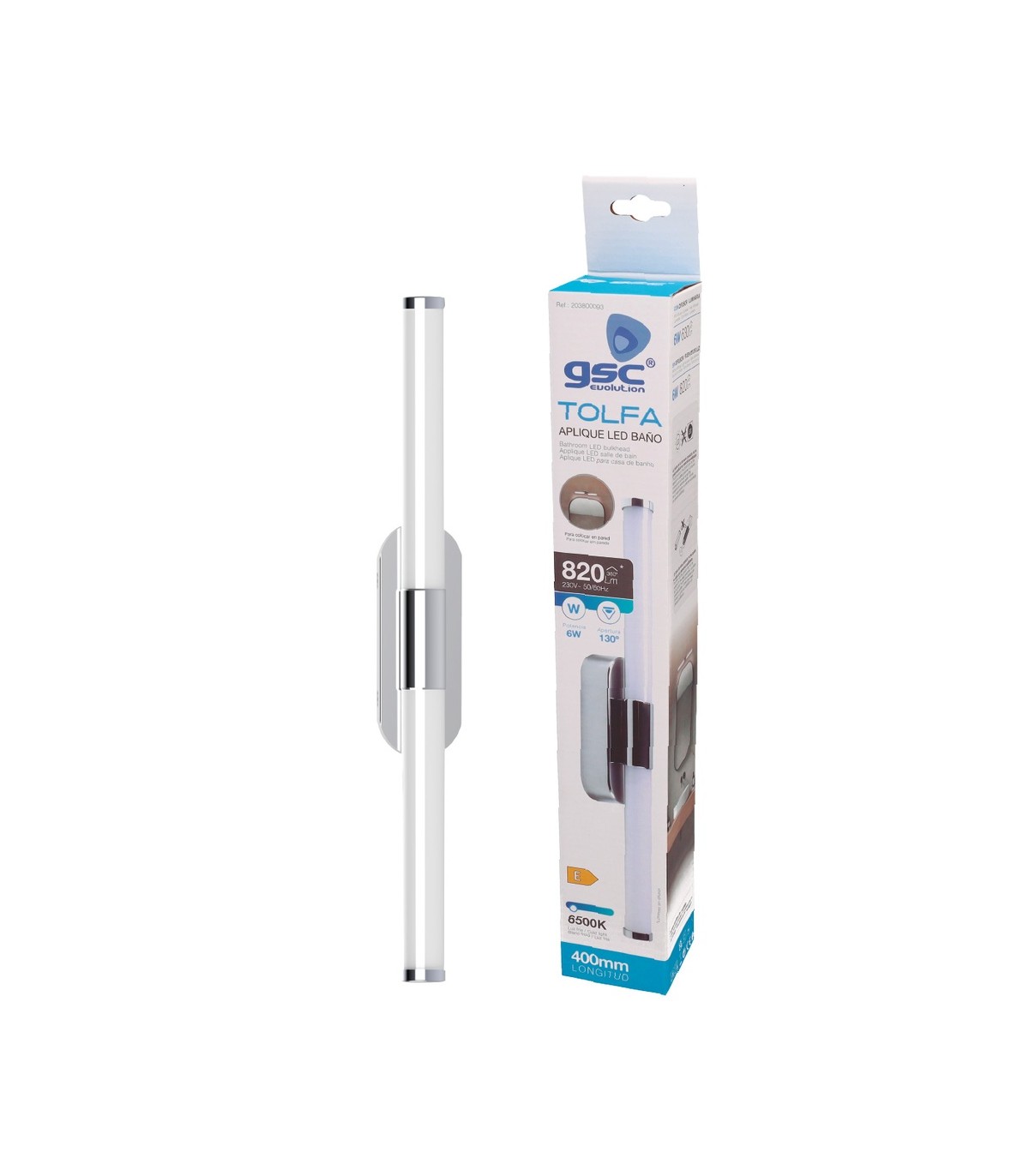 Aplique Led Baño TOLFA 6W 630Lm IP44 40cm