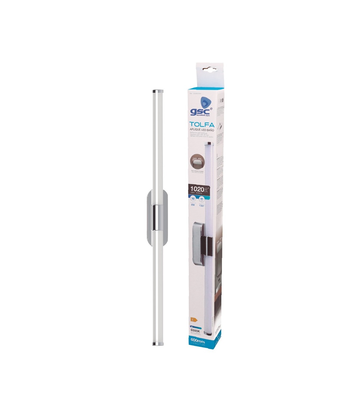 Aplique Led Baño TOLFA 8W 800Lm IP44 60cm
