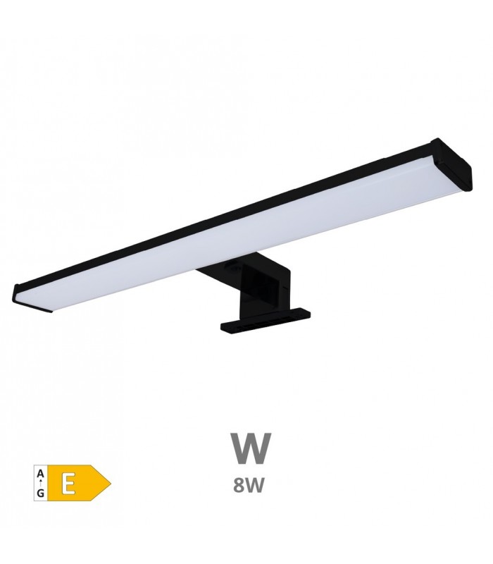 Aplique Led Baño LAKSA 8W 640Lm IP44 40cm Negro