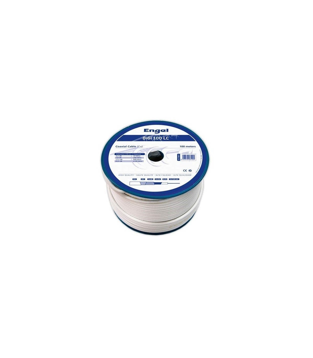 Cable coaxial PROF DIGI-100LC BLANCO -Metro-