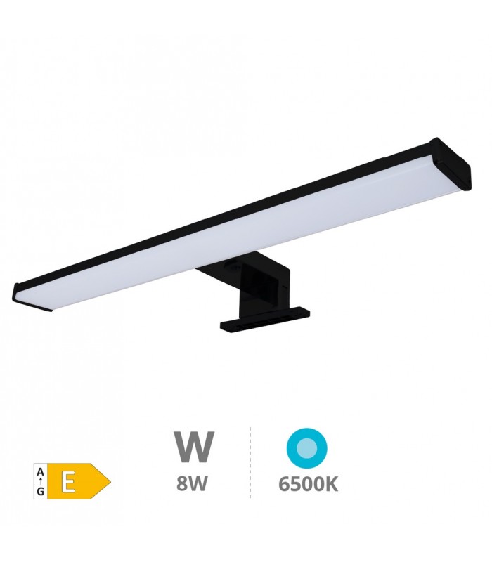 Aplique Led Baño LAKSA 8W 640Lm IP44 40cm Negro
