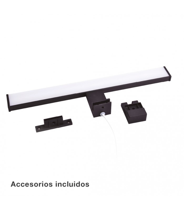 Aplique Led Baño LAKSA 8W 640Lm IP44 40cm Negro