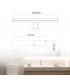 Aplique Led Baño LAKSA 8W 640Lm IP44 40cm Negro