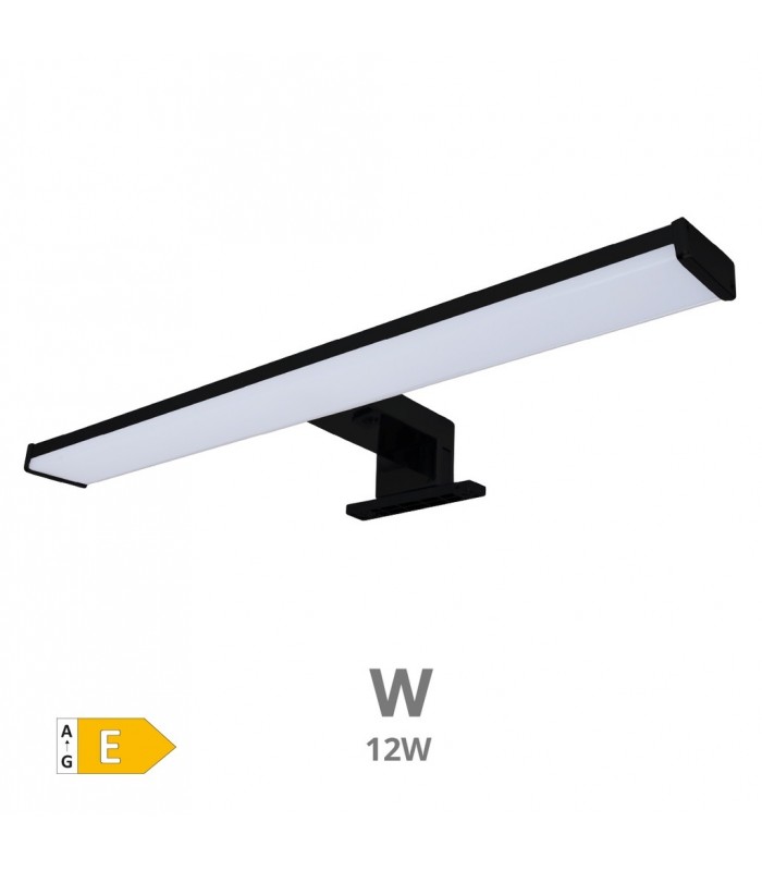 Aplique Led Baño LAKSA 12W 960Lm IP44 40cm Negro