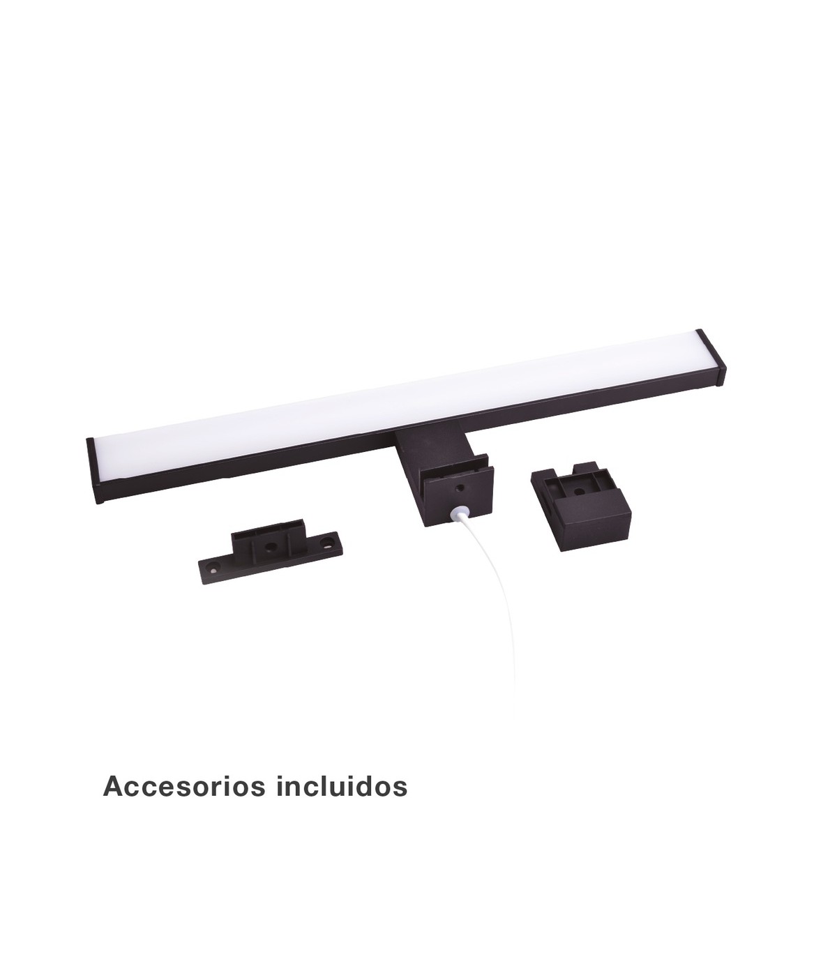 Aplique Led Baño LAKSA 12W 960Lm IP44 40cm Negro