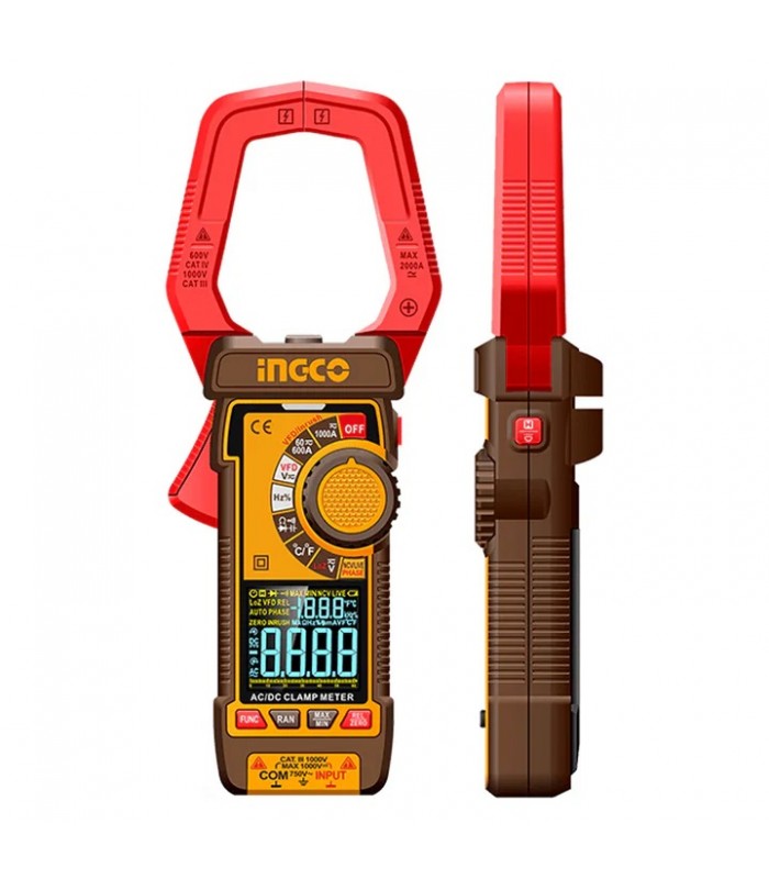 Pinza Amperimétrica Digital AC/DC 1000V INGCO