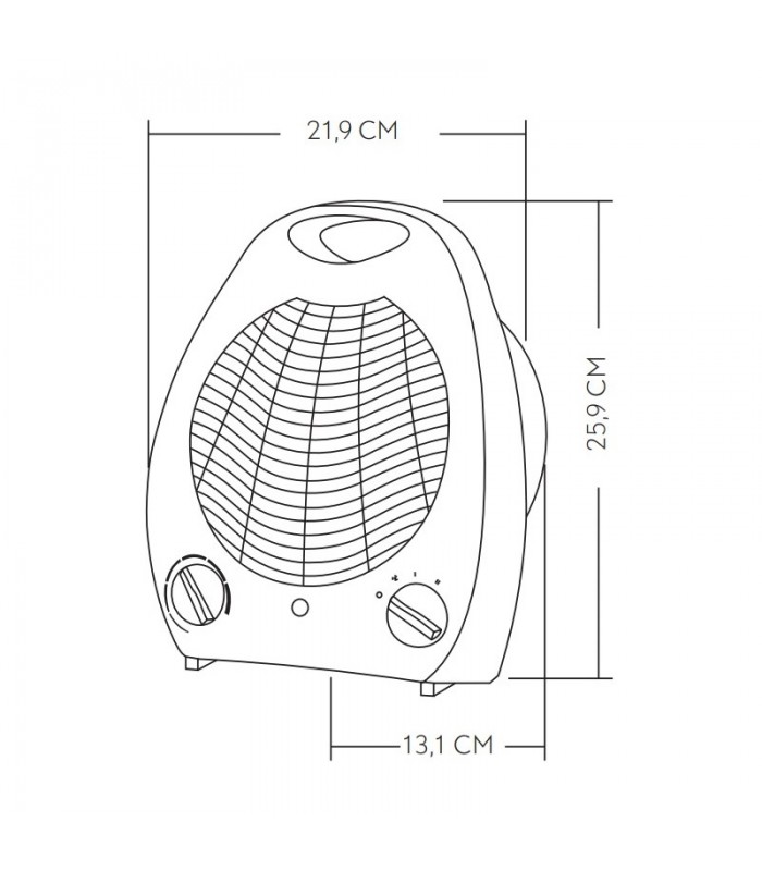 Calefactor de Suelo Vertical YUSTE 2000W Blanco