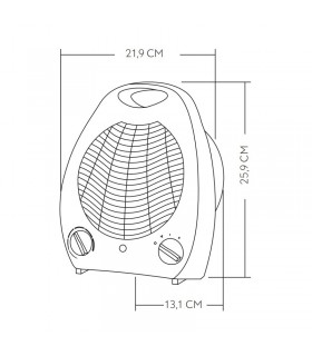 Calefactor De Suelo Vertical YUSTE 2000W Negro