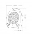 Calefactor De Suelo Vertical YUSTE 2000W Negro