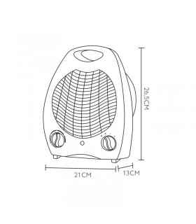 Calefactor de Suelo Vertical LUBIAN 2000W Naranja/Negro