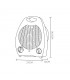 Calefactor de Suelo Vertical LUBIAN 2000W Amarillo/Negro