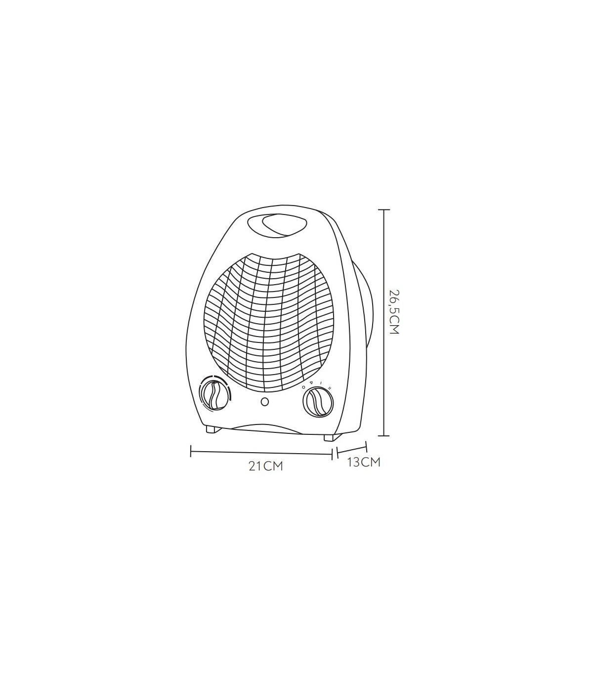 Calefactor de Suelo Vertical LUBIAN 2000W Amarillo/Negro