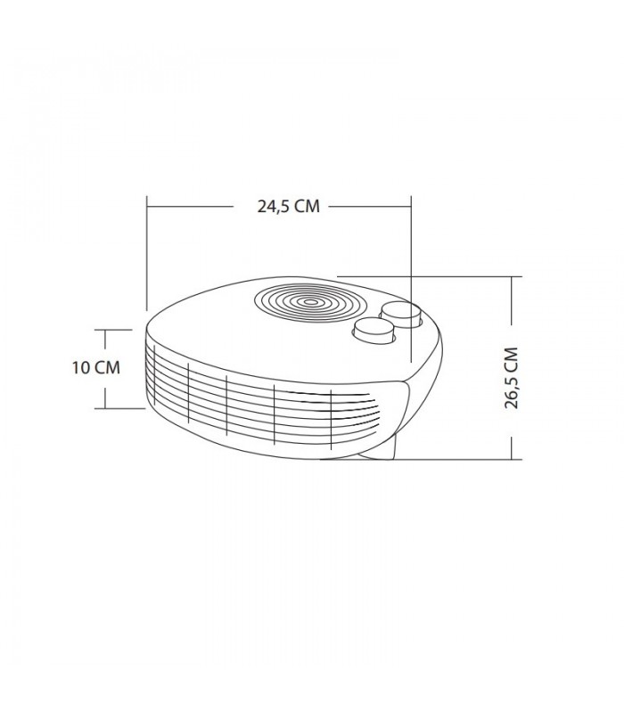 Calefactor de Suelo Horizontal CANDIL 2000W Blanco
