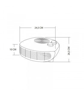 Calefactor de Suelo Horizontal CANDIL 2000W Negro