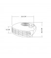 Calefactor de Suelo Horizontal CANDIL 2000W Negro