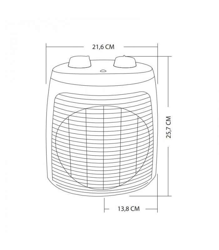 Calefactor de Suelo Vertical CANDIL PLUS 2000W Blanco